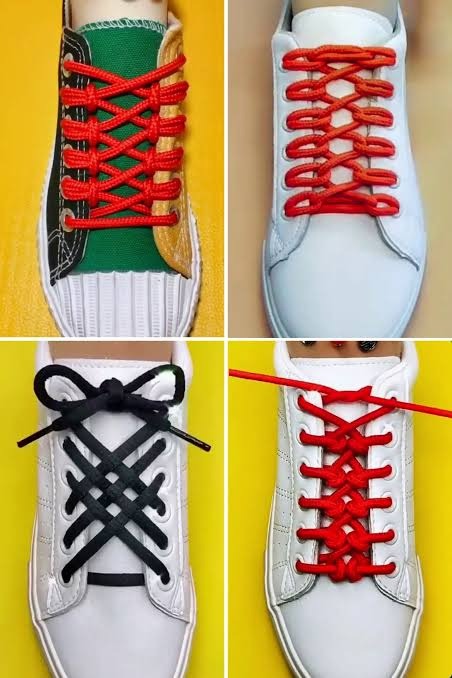Creative shoe lacing styles